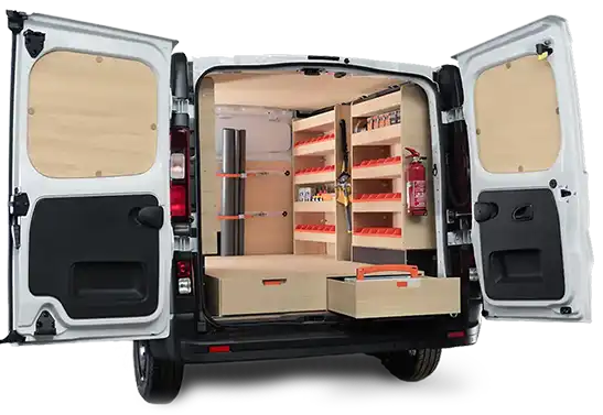 Utilitaire aménagé par LMPC interieur bois